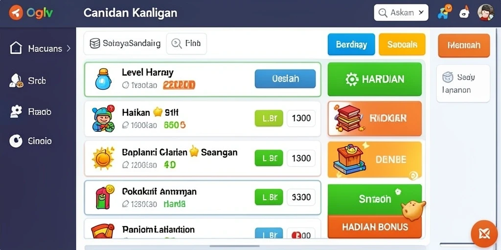 Tampilan menarik dengan tema slot yang beragam.