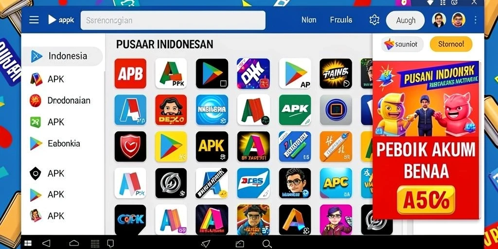 Tampilan utama aplikasi dengan antarmuka yang menarik.