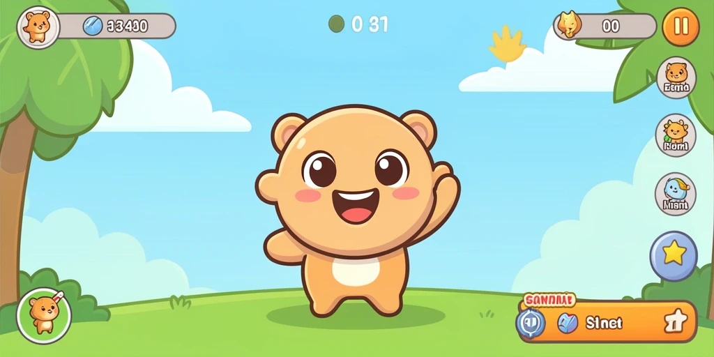 Screenshot menampilkan petualangan epik di hutan.