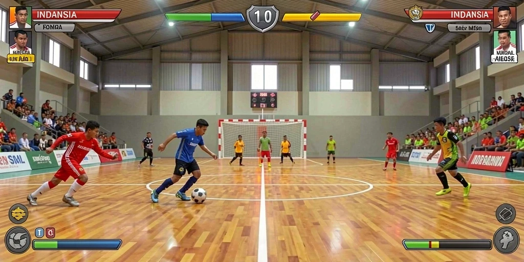 Screenshot menunjukkan karakter utama dalam aksi.
