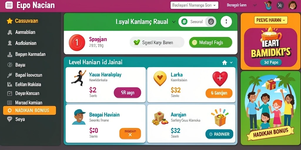Tampilan grafis yang memukau dan warna-warni.